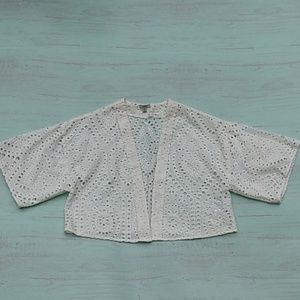 Ecote eyelet shrug sz xs